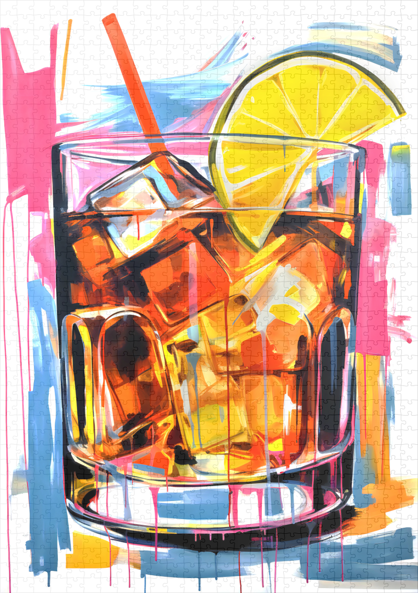 raxxa Premium-Puzzle: Canvas Cocktails Abstract Artistry Meets Mixology. – Bild 2