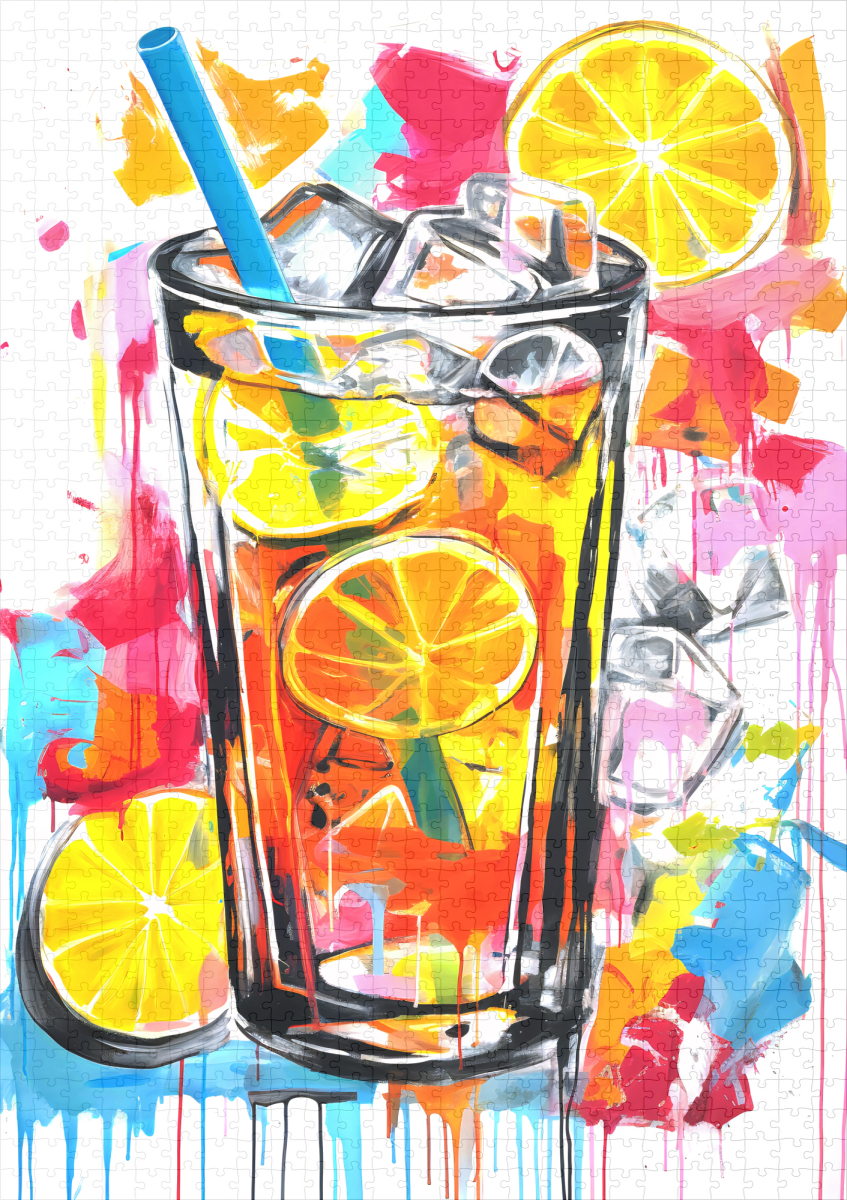 raxxa Premium-Puzzle: Vibrant Abstract Cocktails Artful Blends in Bold Hues – Image 2