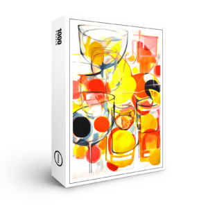 raxxa Premium-Puzzle: Abstract Drink Palette Dazzling Colors in Cocktail Art.