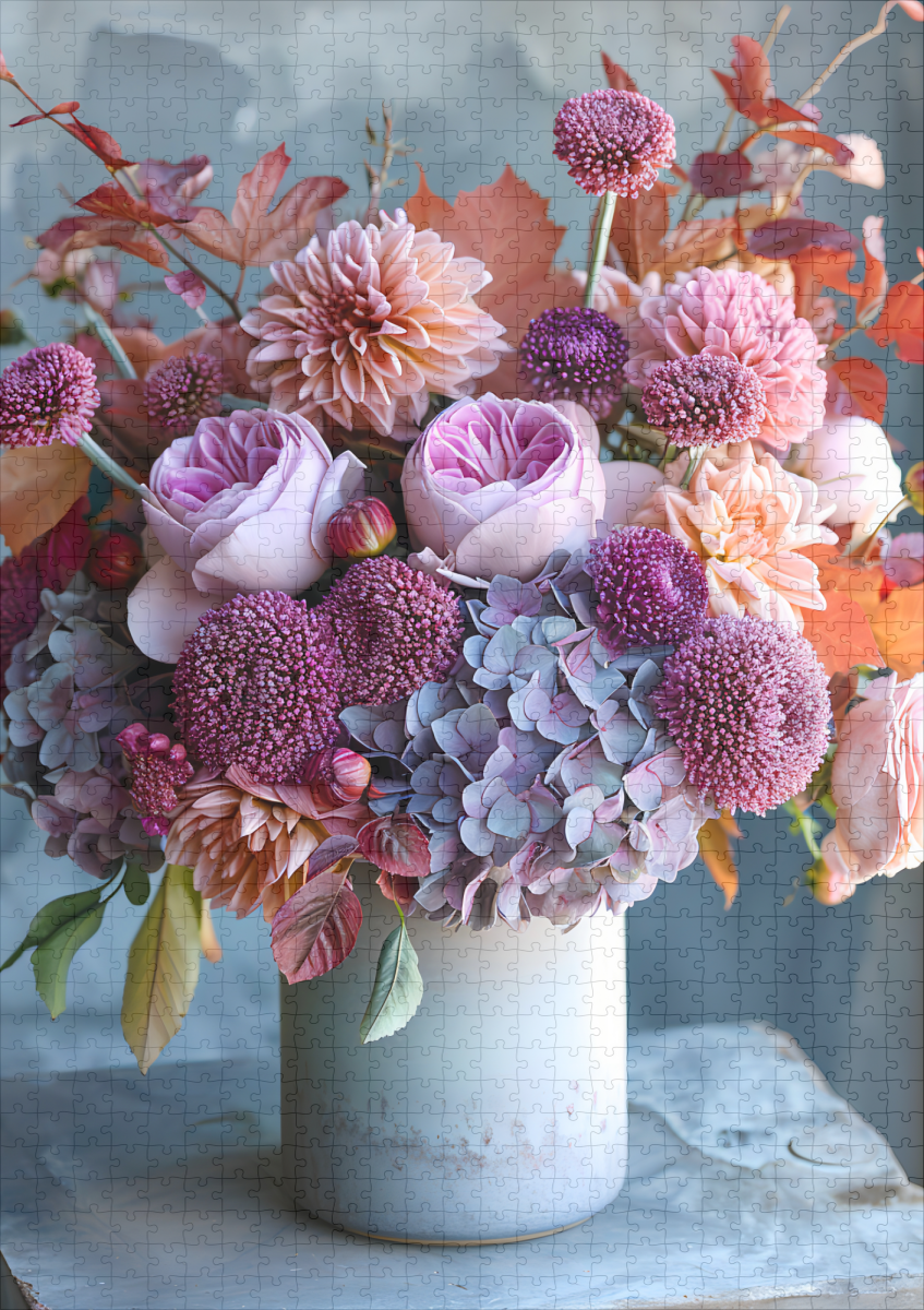 raxxa Premium-Puzzle: Colorful Summer Bouquet Still Life – Bild 2