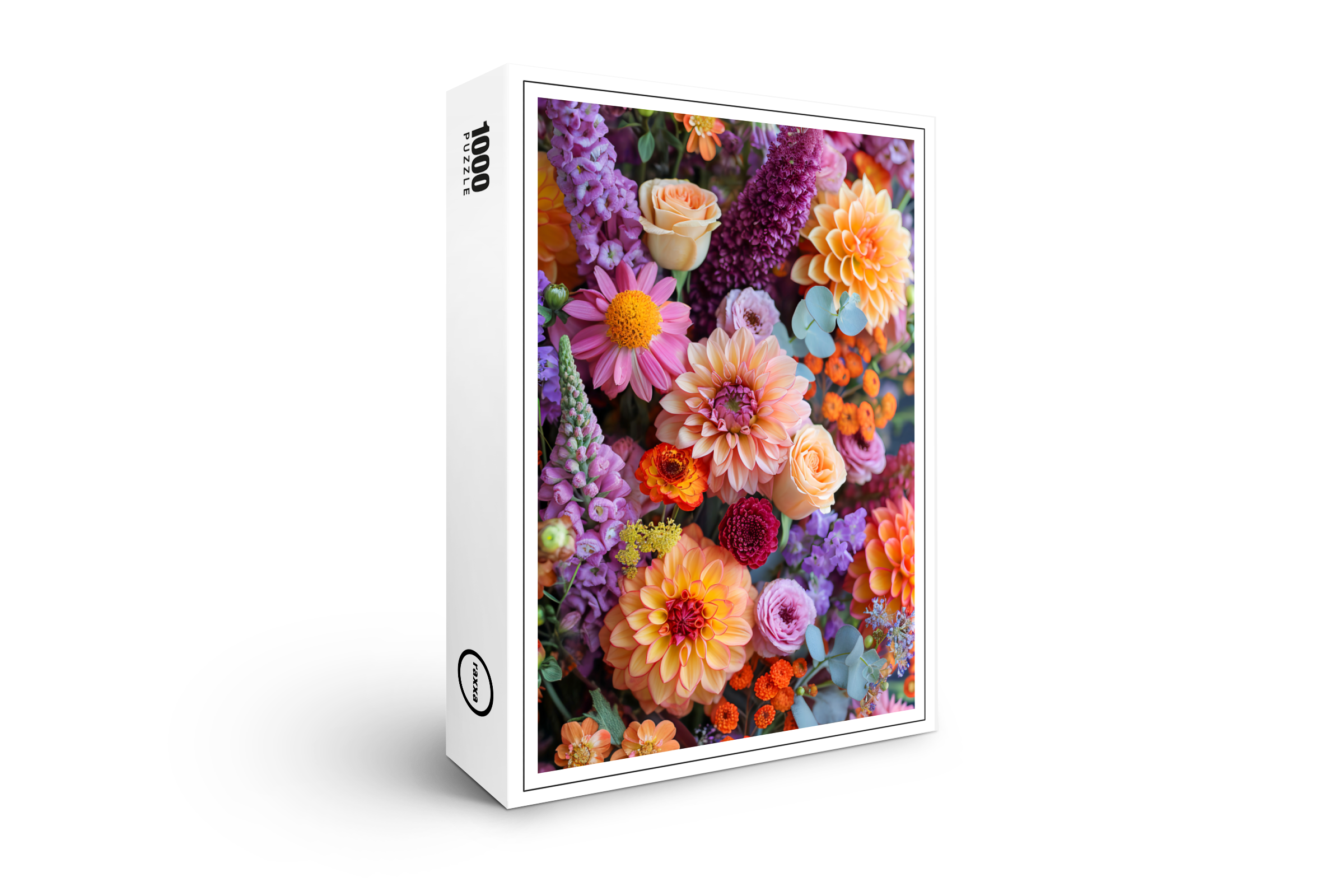 raxxa Premium-Puzzle: Vibrant Mixed Flower Bouquet Still Life