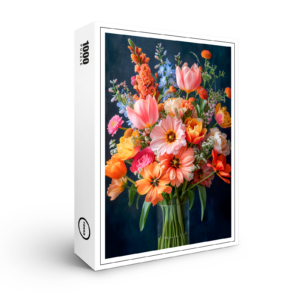 raxxa Premium-Puzzle: Bright Floral Bouquet Still Life