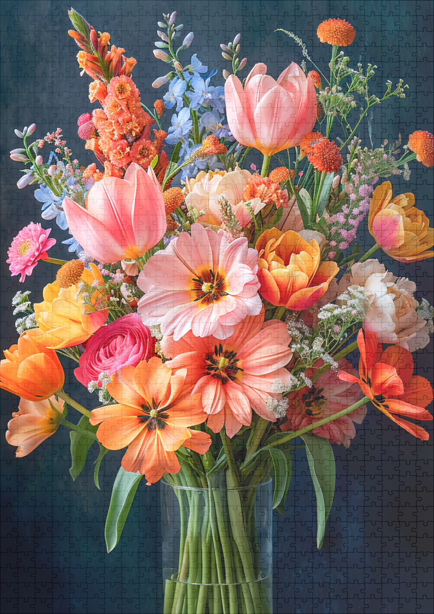 raxxa Premium-Puzzle: Bright Floral Bouquet Still Life – Bild 2