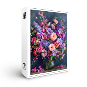 raxxa Premium-Puzzle: Colorful Mixed Flower Bouquet Still Life