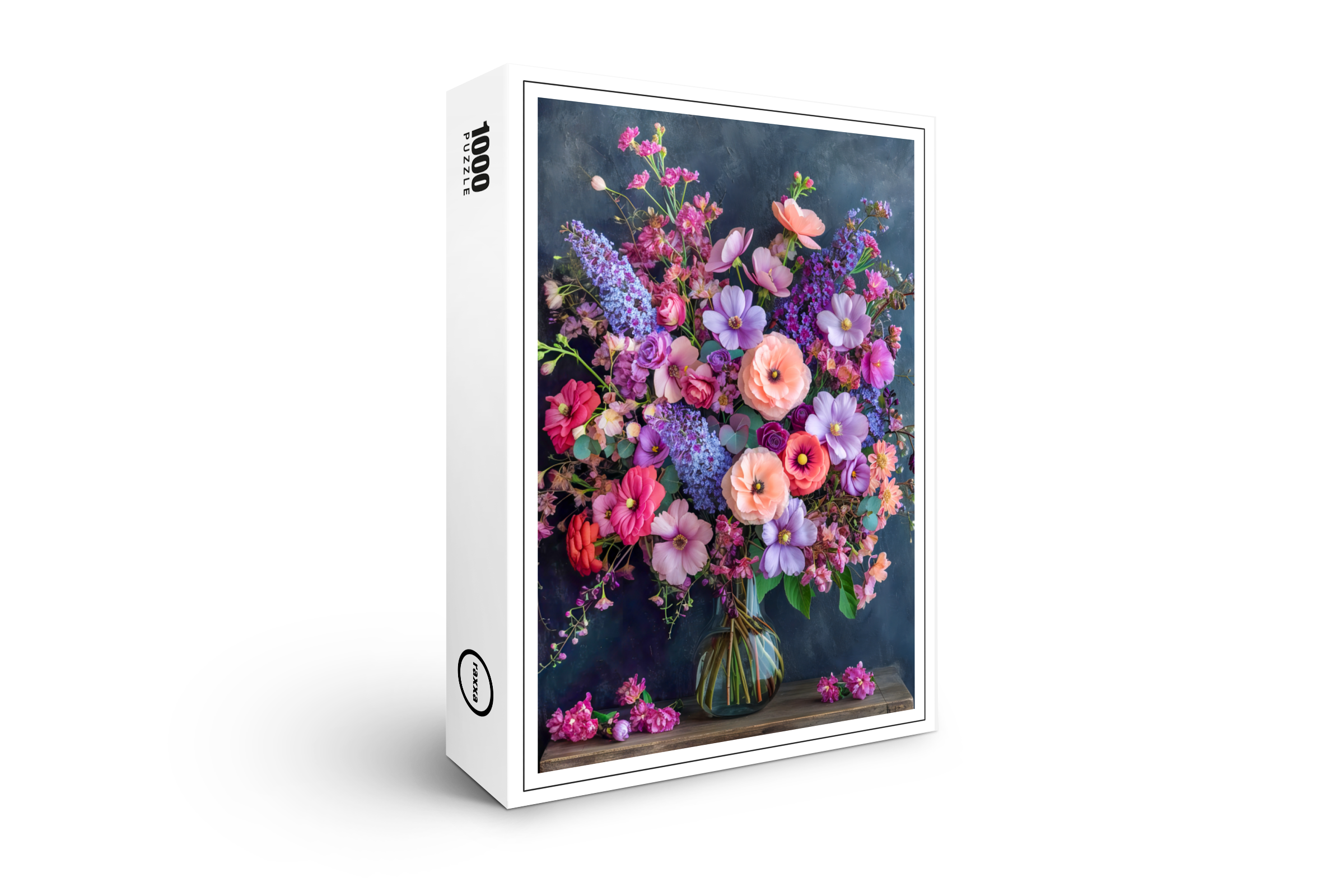 raxxa Premium-Puzzle: Colorful Mixed Flower Bouquet Still Life