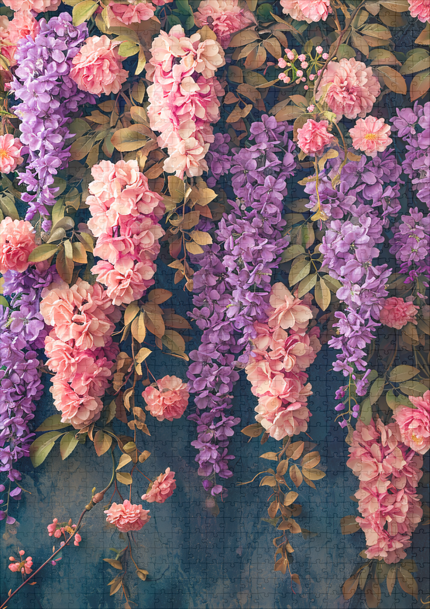 raxxa Premium-Puzzle: Wisteria Flower Cluster Still Life – Image 2