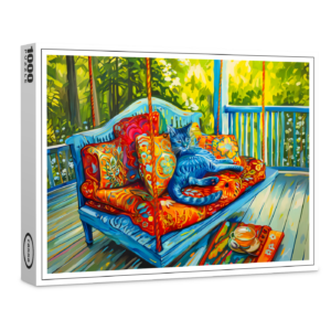 raxxa Premium-Puzzle: Cat is Grooming on Swing