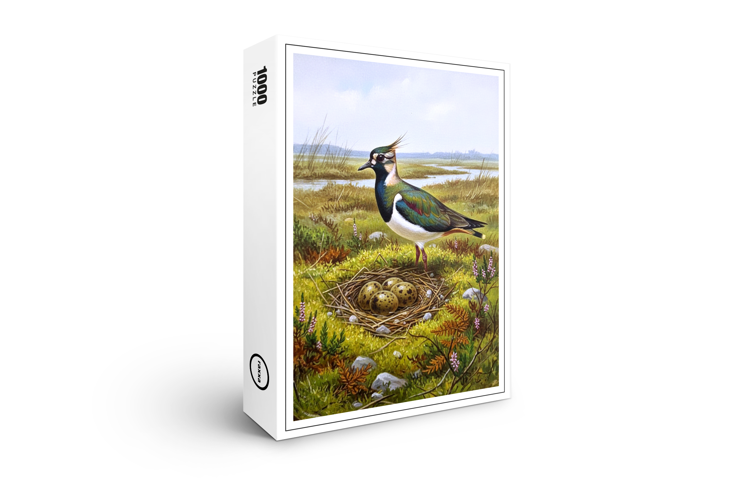 raxxa Premium-Puzzle: Kiebitz mit Nest - europäischer Vogel