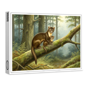 raxxa Premium-Puzzle: Baummarder mit Jungtier