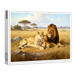raxxa Premium-Puzzle: Löwenfamilie in Afrika