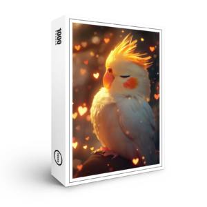 raxxa Premium-Puzzle: Niedlicher Nymphensittich im Traumland