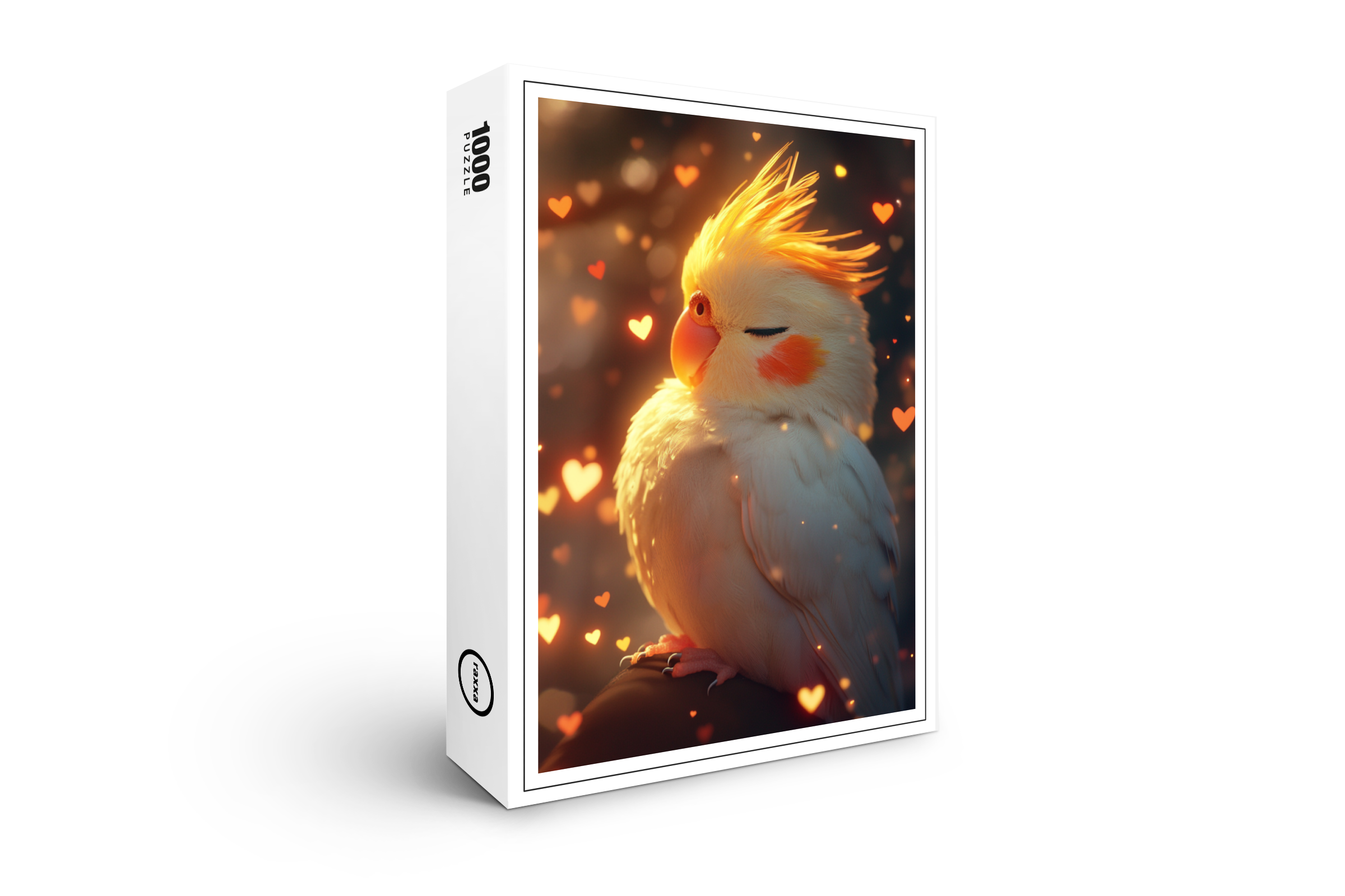 raxxa Premium-Puzzle: Niedlicher Nymphensittich im Traumland