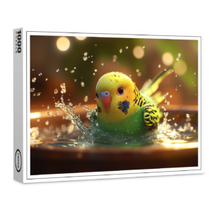 raxxa Premium-Puzzle: Wellensittich im Bad