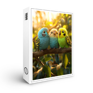 raxxa Premium-Puzzle: Wellensittich Freunde