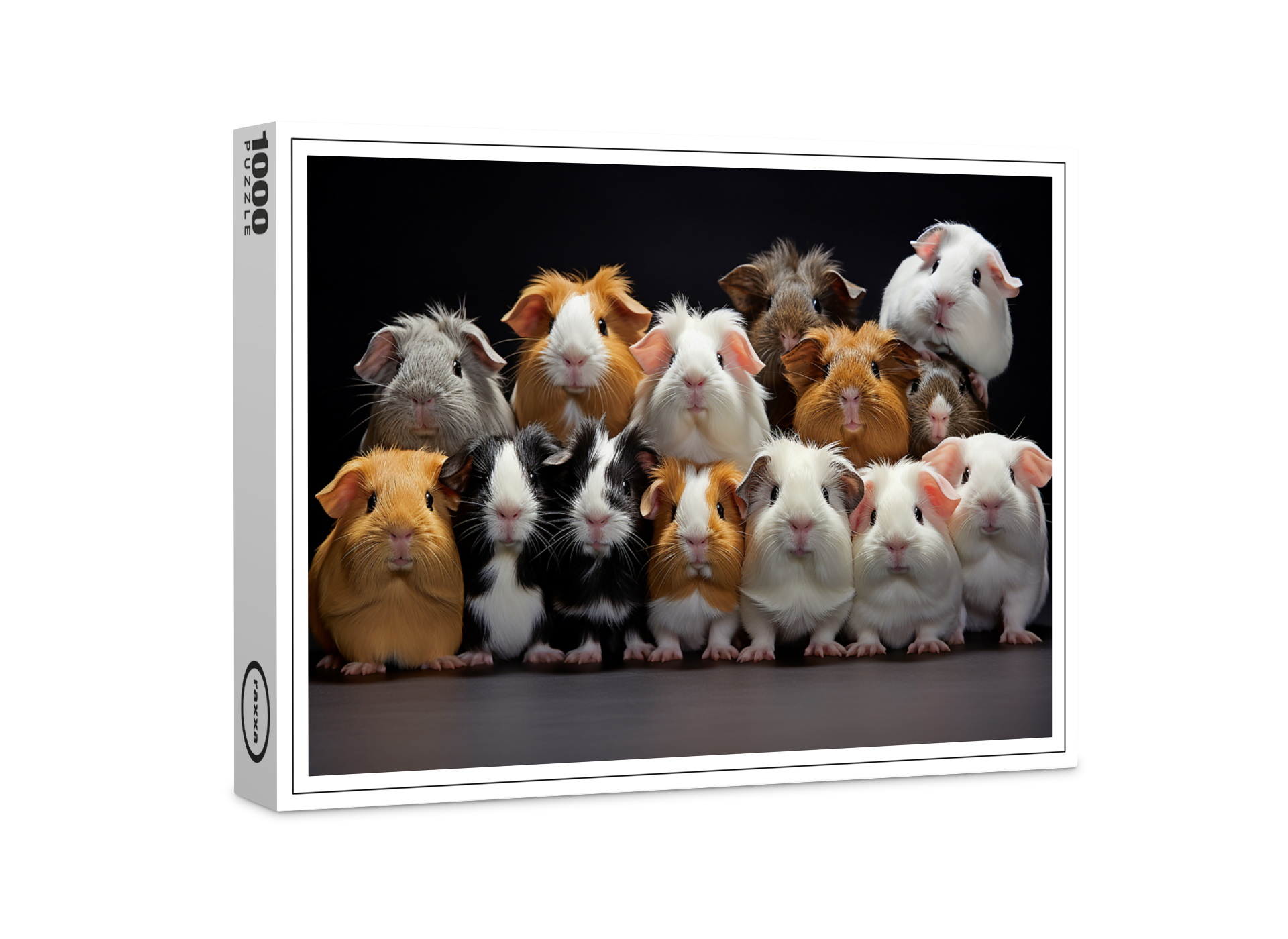 raxxa Premium-Puzzle: Gruppenbild mit fröhlichen Meerschweinchen