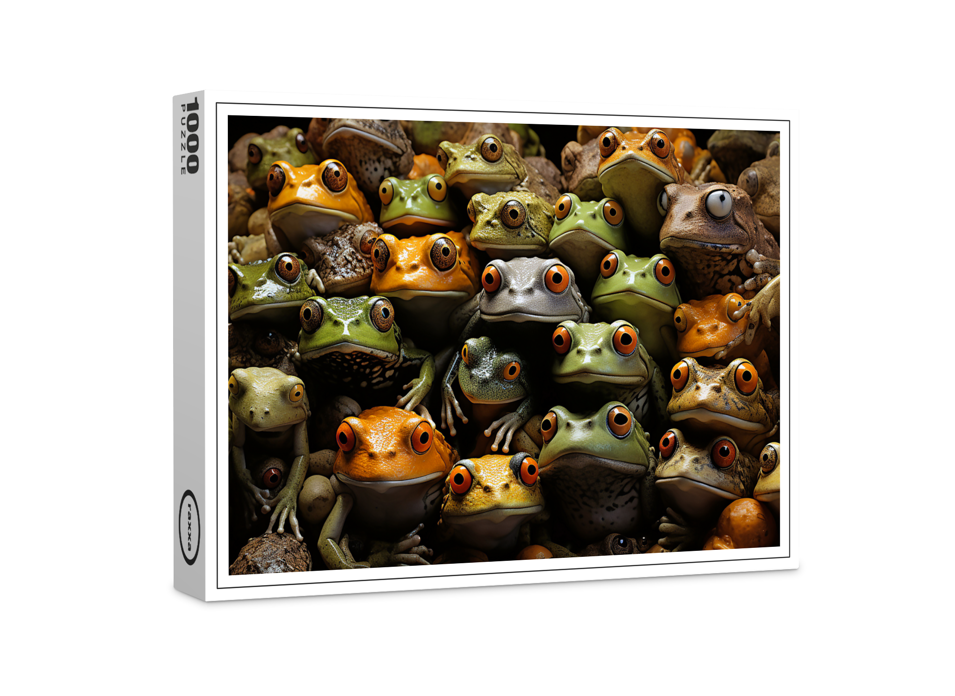 raxxa Premium-Puzzle: Gruppenbild mit Fröschen