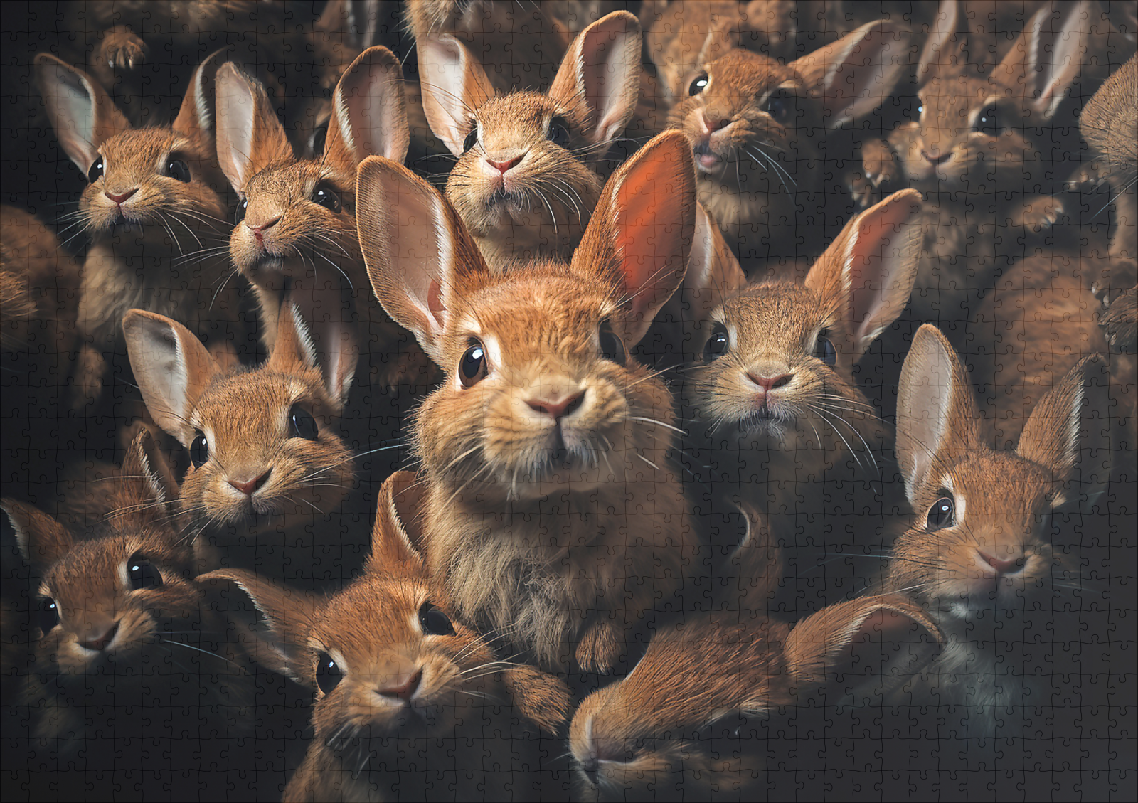 raxxa Premium-Puzzle: Gruppenbild mit neugierigen Kaninchen – Image 2