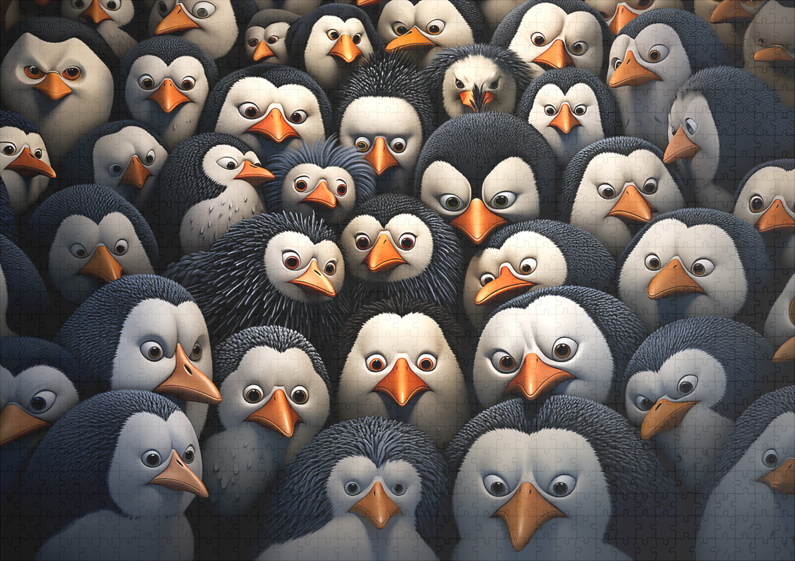 raxxa Premium-Puzzle: Gruppenbild mit beobachtenden Pinguinen – Image 2