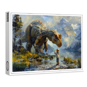 raxxa Premium-Puzzle: Dinosaurier und kleiner Junge - mein bester Freund
