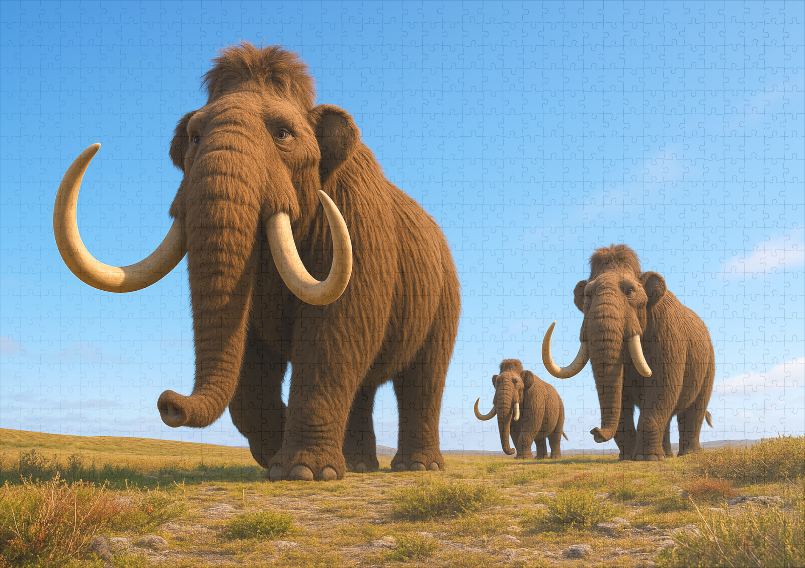 raxxa Premium-Puzzle: Ausgestorben in der Eiszeit - Mammut Mammuthus primigenius - immagine 2