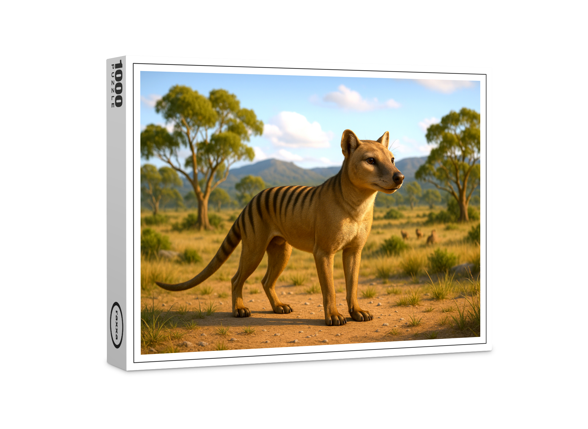 raxxa Premium-Puzzle: Ausgestorben vor Jahrzehnten - Beutelwolf oder tasmanischer Wolf