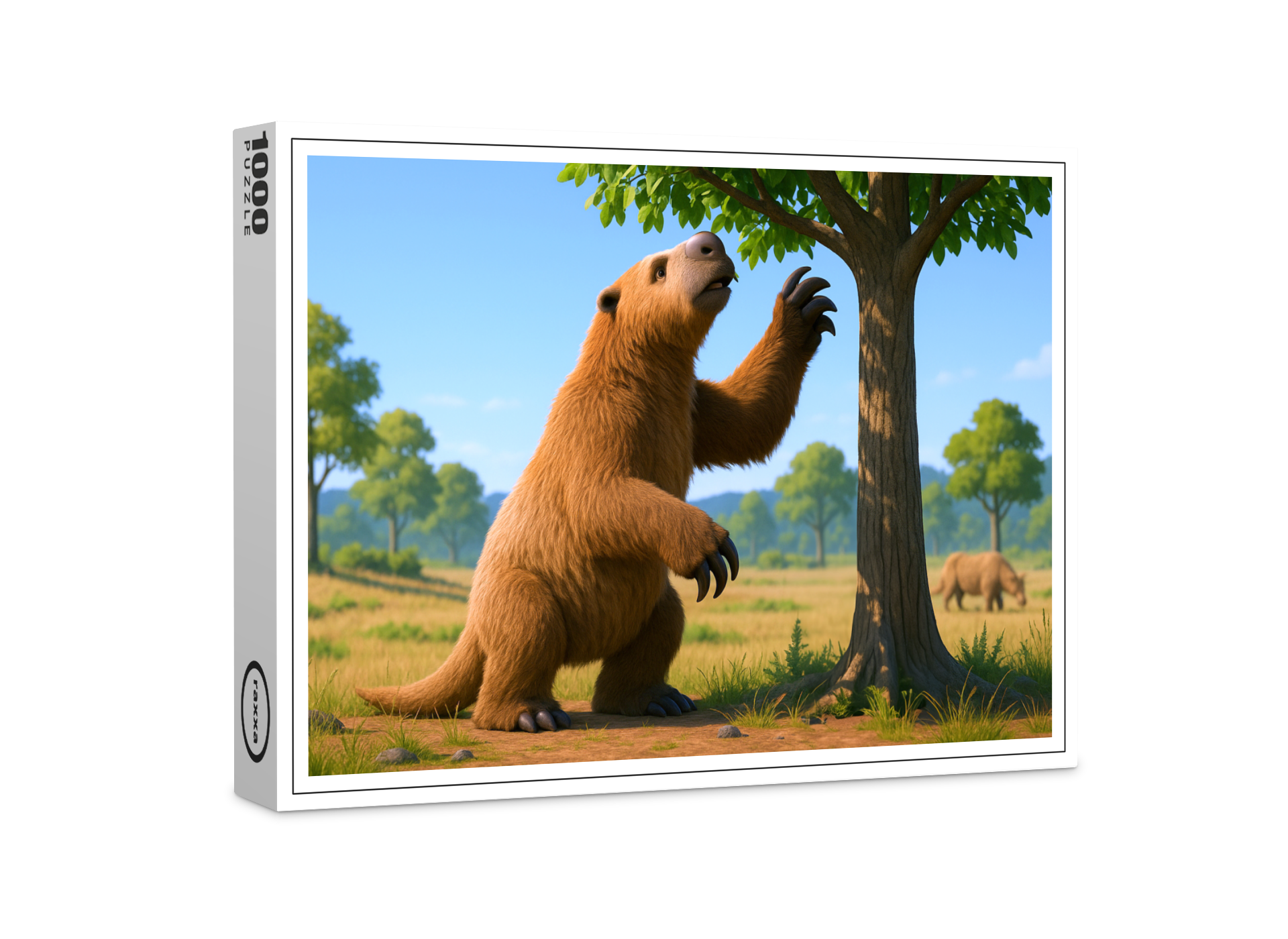 raxxa Premium-Puzzle: Ausgestorben in der Eiszeit - Riesenfaultier Megatherium americanum