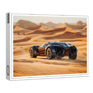 raxxa Premium-Puzzle: Futuristisches Fahrzeug in der Wüste