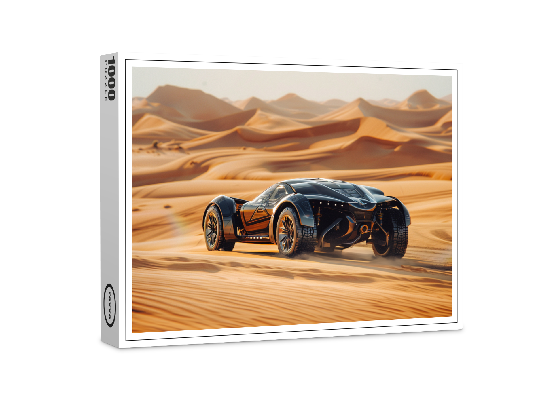 raxxa Premium-Puzzle: Futuristisches Fahrzeug in der Wüste