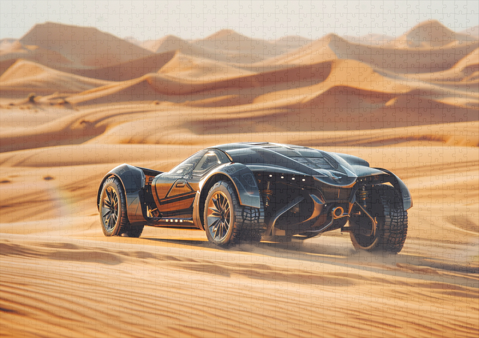raxxa Premium-Puzzle: Futuristisches Fahrzeug in der Wüste – Bild 2
