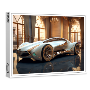 raxxa Premium-Puzzle: Futuristisches Auto eines Sammlers