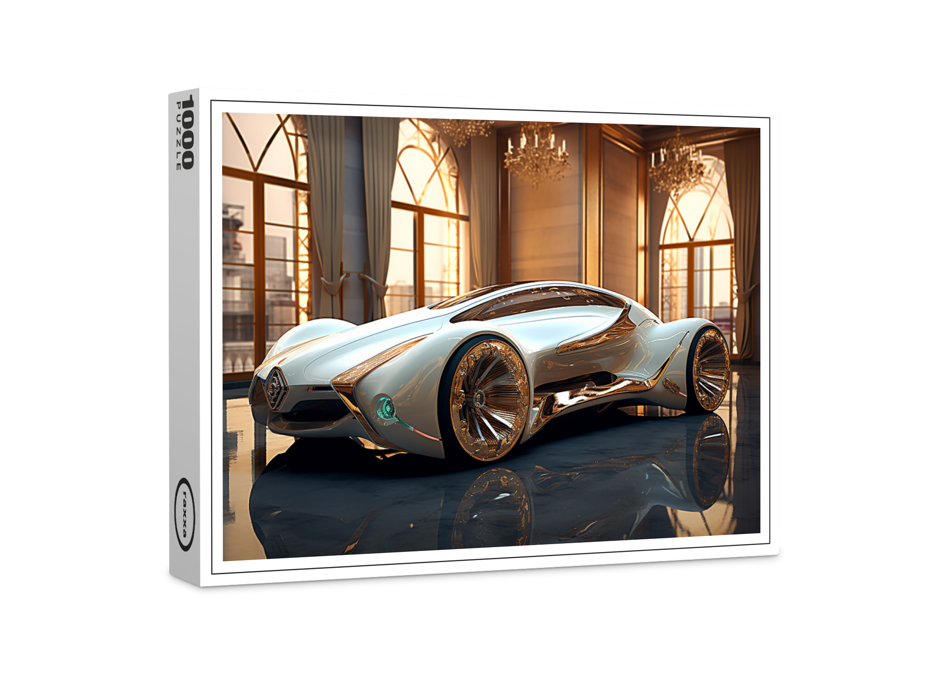 raxxa Premium-Puzzle: Futuristisches Auto eines Sammlers