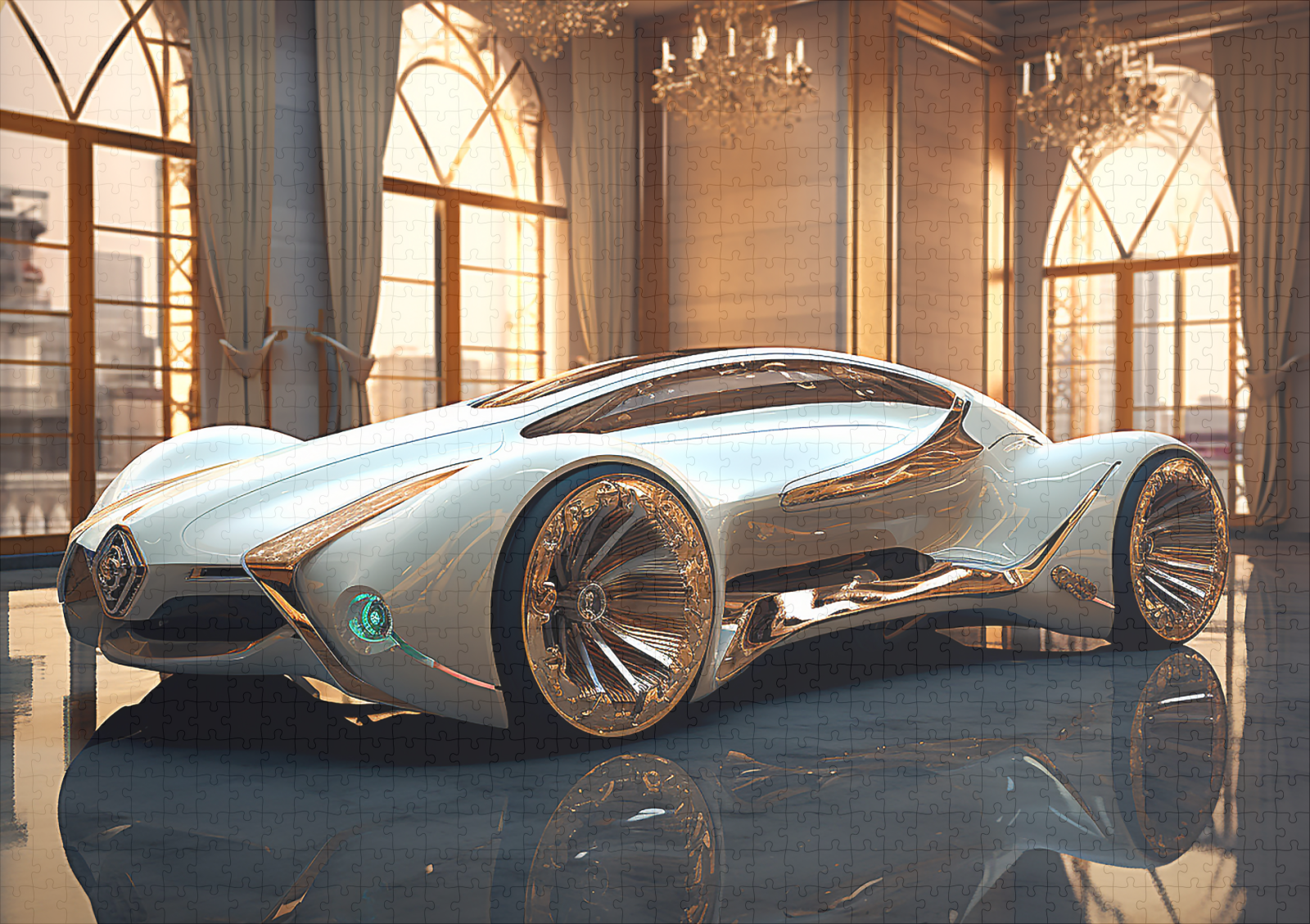 raxxa Premium-Puzzle: Futuristisches Auto eines Sammlers - Image 2