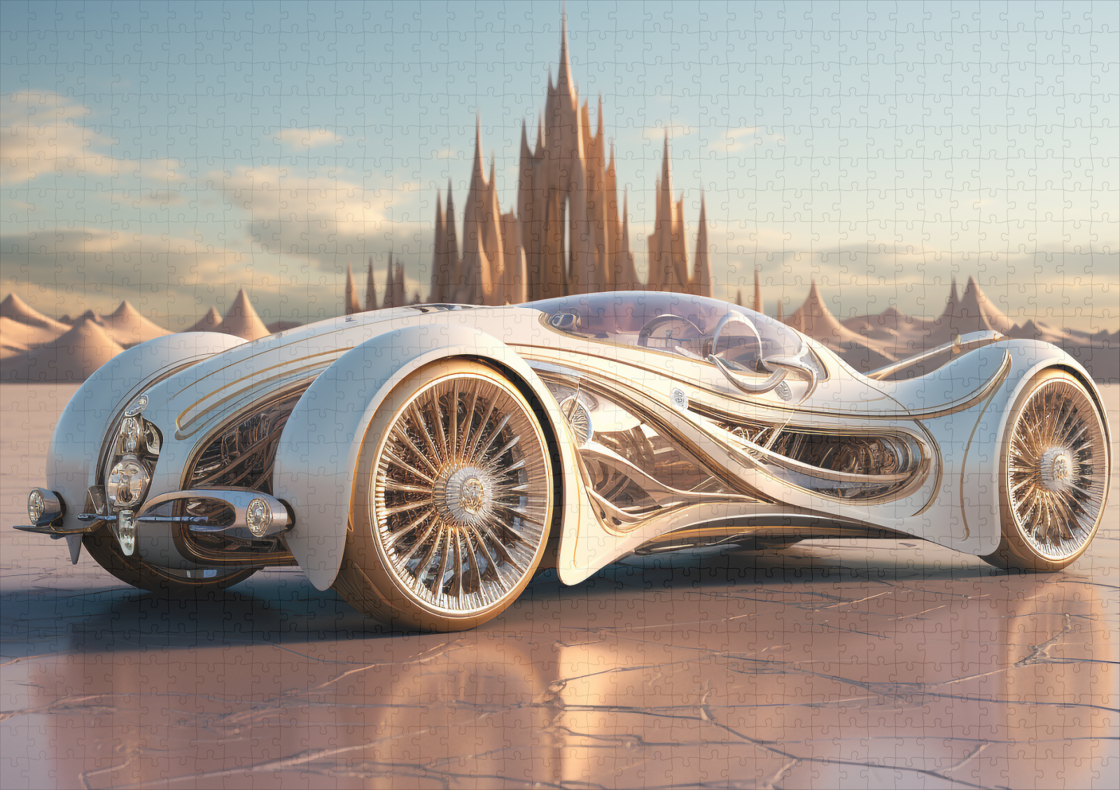raxxa Premium-Puzzle: Moderner Sportwagen in coolem Design - Image 2