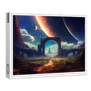 raxxa Premium-Puzzle: Bizarre Architektur auf einem fremden Planeten