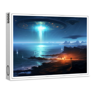 raxxa Premium-Puzzle: Bizarre Raumschiffe auf einem fremden Planeten
