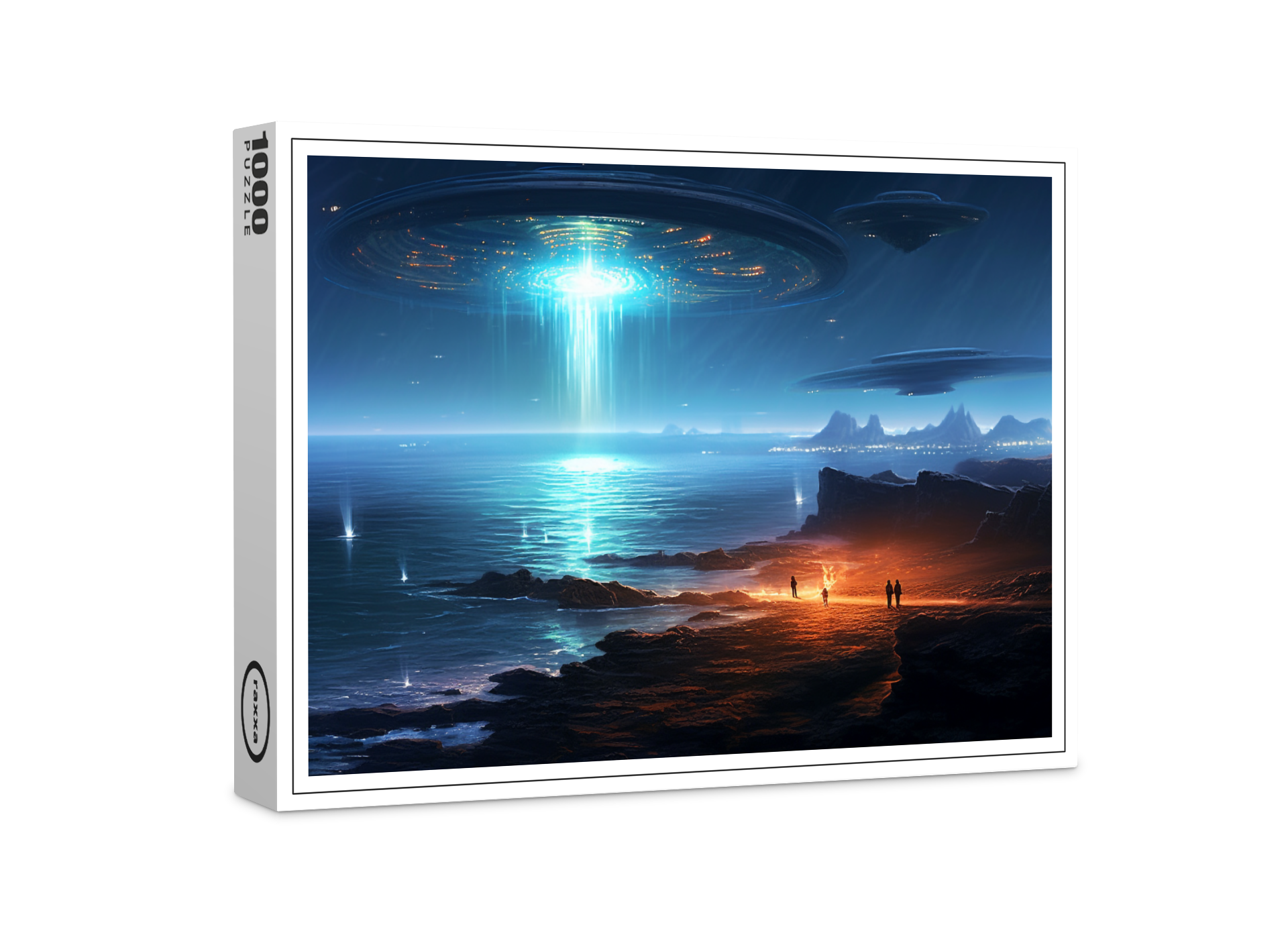 raxxa Premium-Puzzle: Bizarre Raumschiffe auf einem fremden Planeten