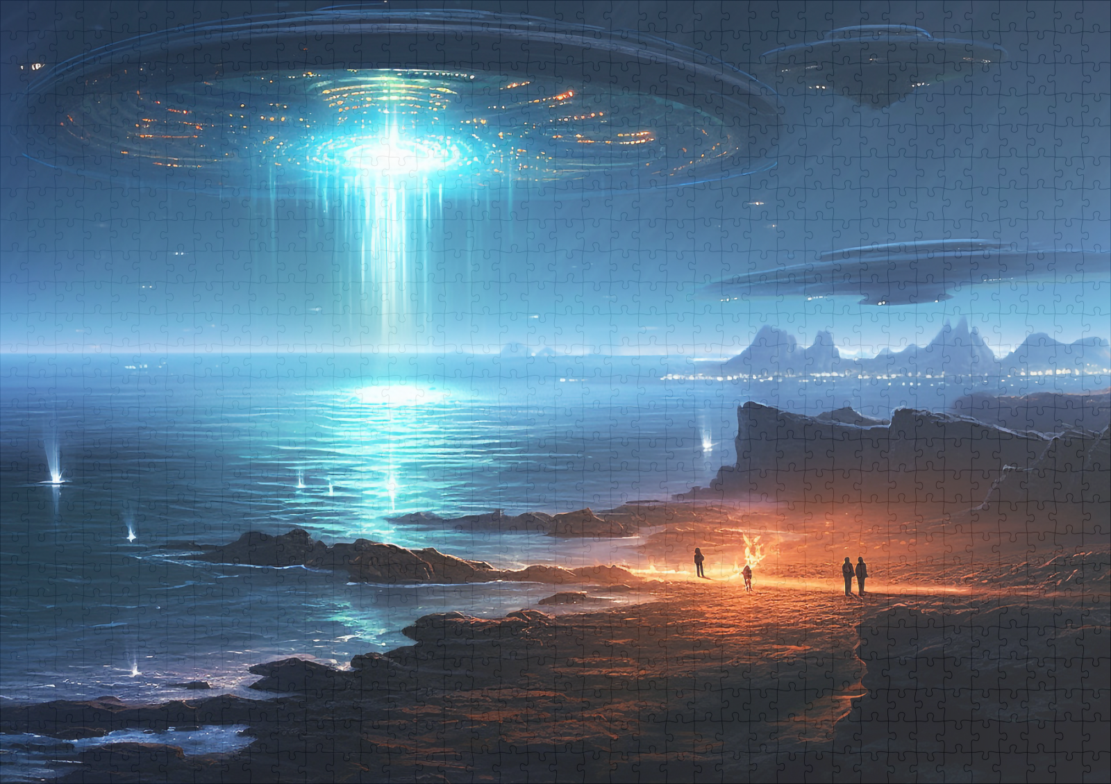 raxxa Premium-Puzzle: Bizarre Raumschiffe auf einem fremden Planeten - immagine 2