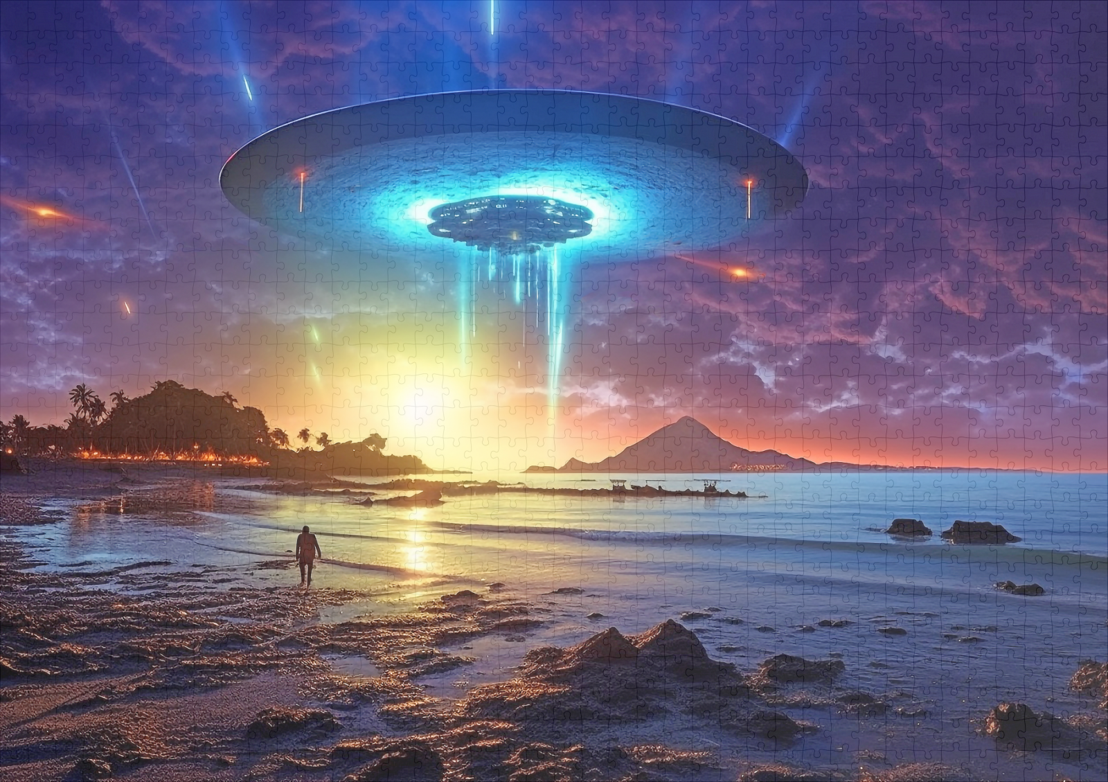 raxxa Premium-Puzzle: Raumschiff auf einem fremden Planeten - immagine 2