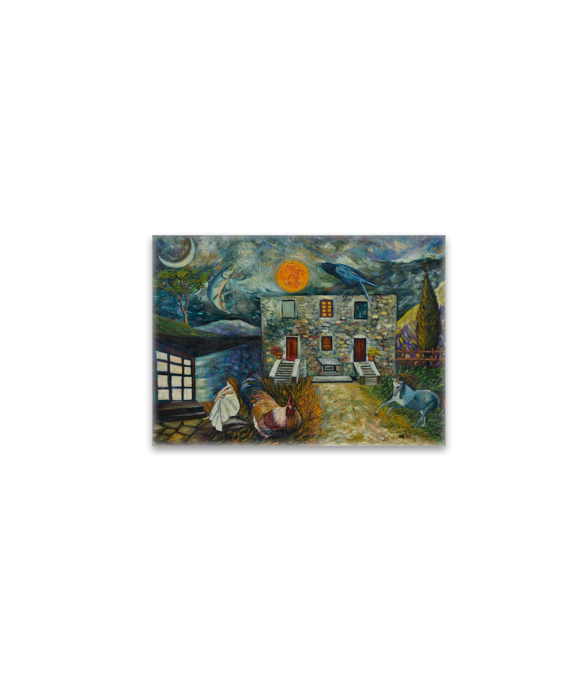 raxxa Glas-Magnet: The Moon is in the sign of Pisces