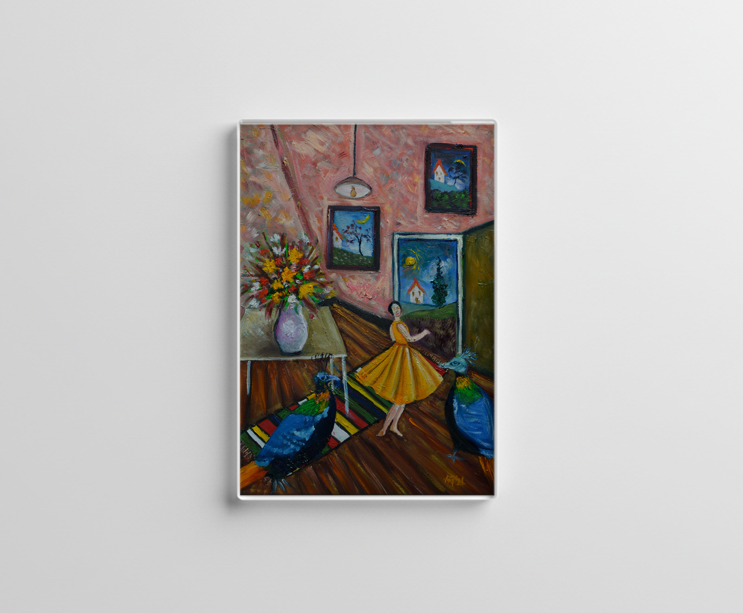 raxxa Glas-Magnet: The Girl in the Pink Room