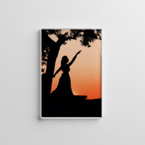 raxxa Glas-Magnet: Mädchen bei Sonnenuntergang