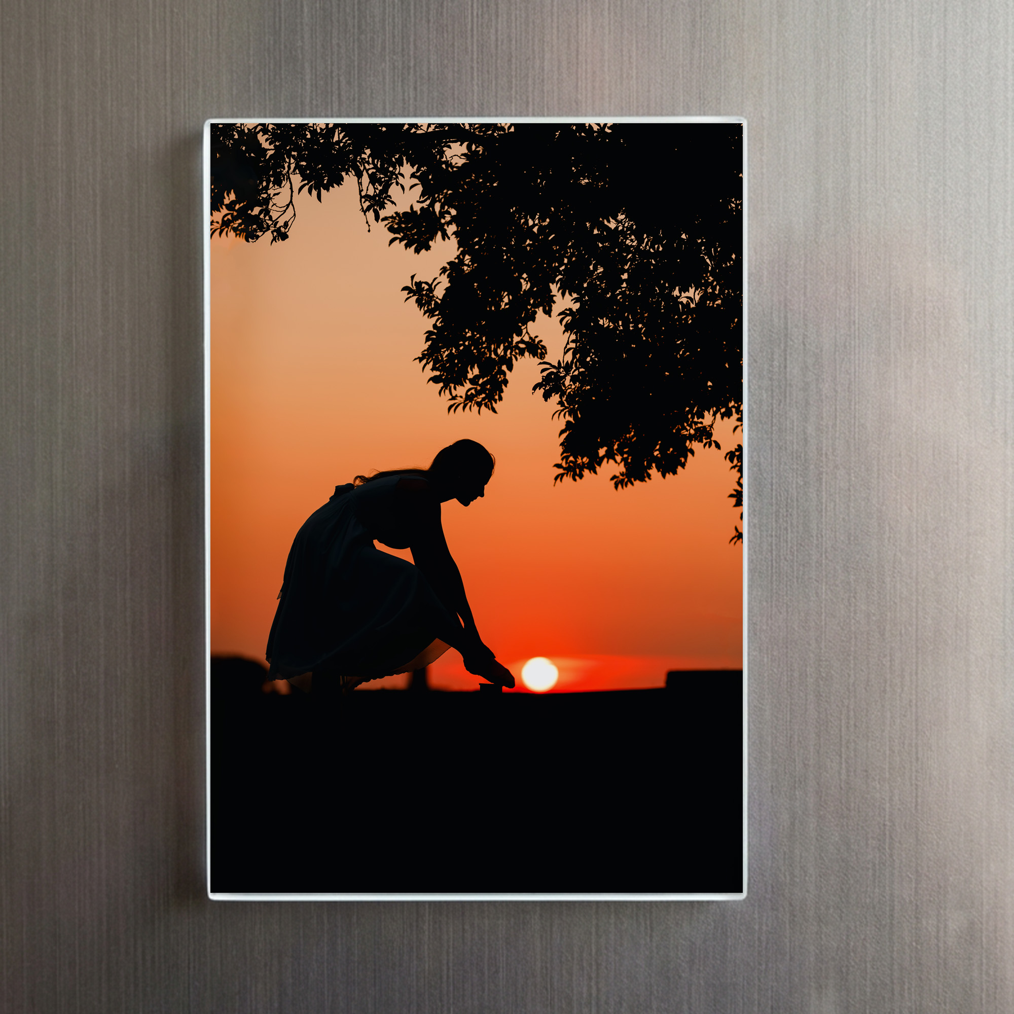 raxxa Glas-Magnet: Mädchen bei Sonnenuntergang – Bild 2