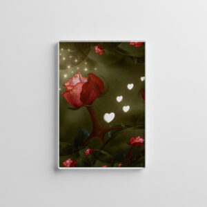 raxxa Glas-Magnet: Rosenherz