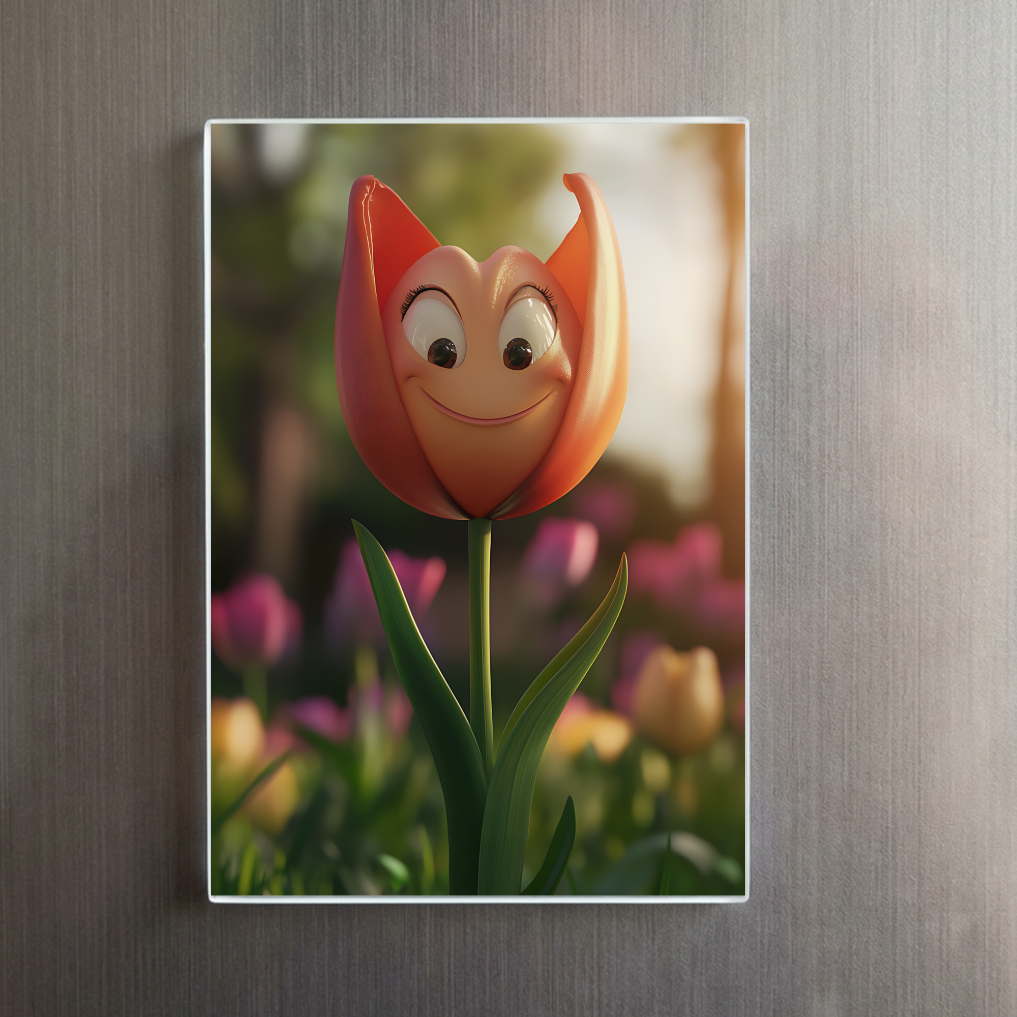 raxxa Glas-Magnet: Tulpe in leichtem Orange – Bild 2
