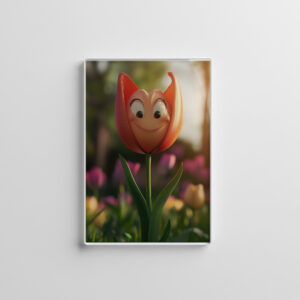 raxxa Glas-Magnet: Tulpe in leichtem Orange