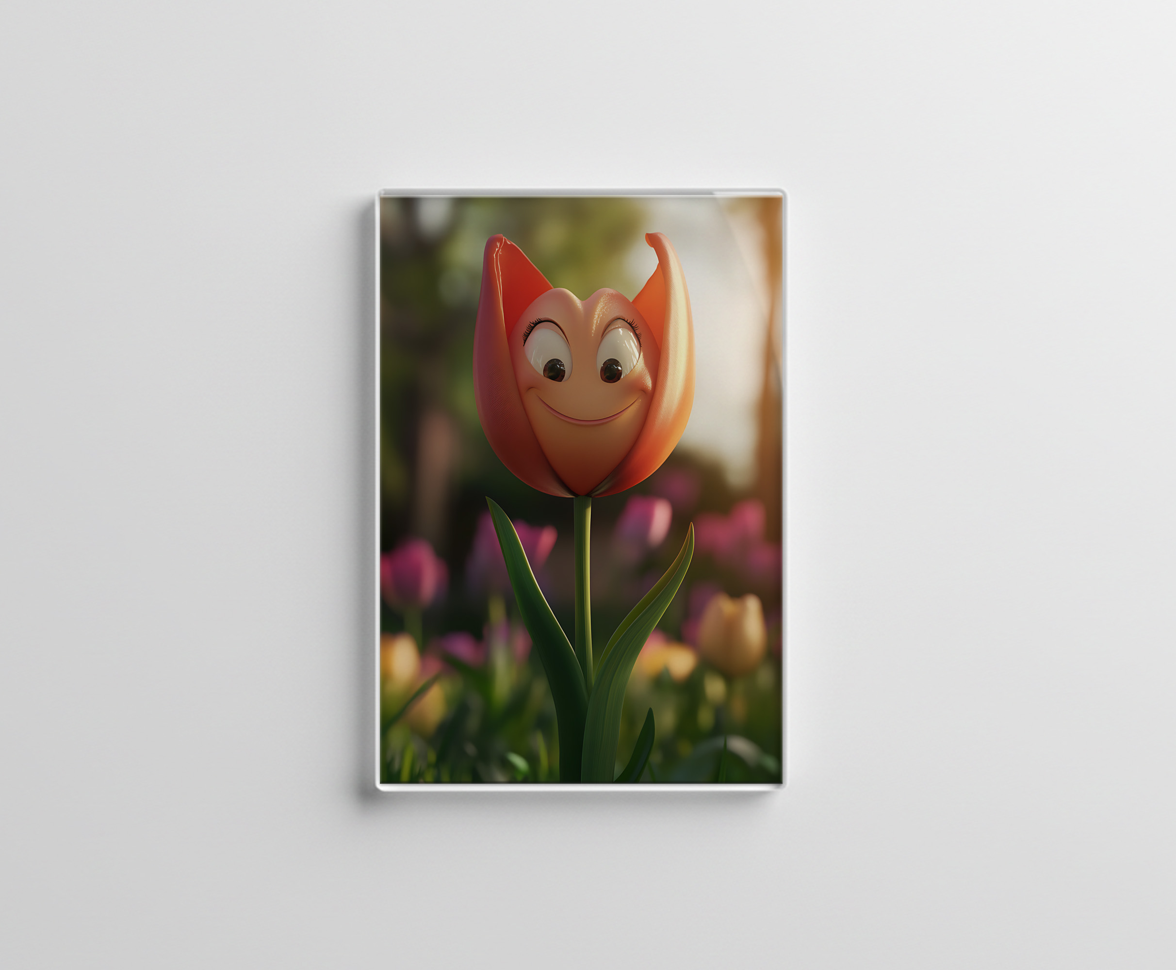raxxa Glas-Magnet: Tulpe in leichtem Orange