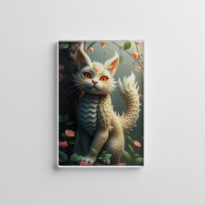 raxxa Glas-Magnet: White Dragon Cat