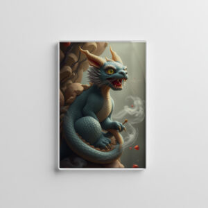 raxxa Glas-Magnet: Smoking Dragon Cat