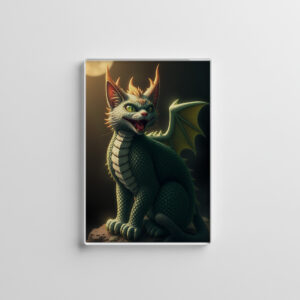 raxxa Glas-Magnet: Knucker the Dragon Cat
