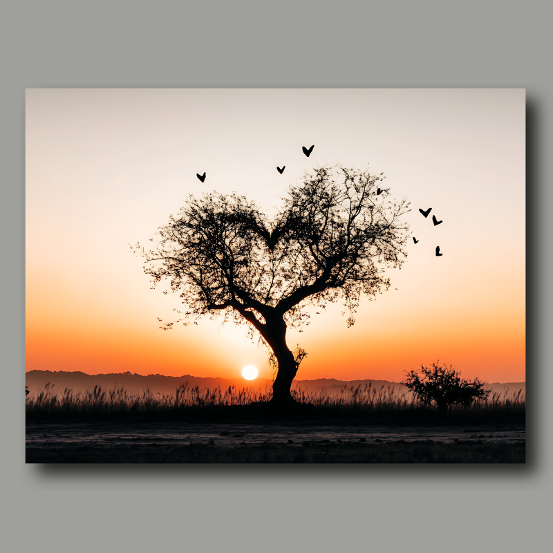 raxxa Canva: Herzbaum im Sonnenuntergang – Bild 2